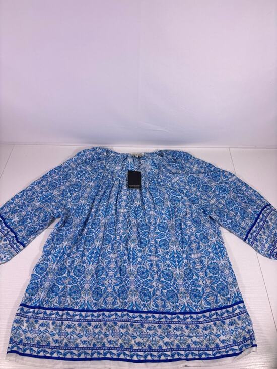 Adrienne Vittadini Tops - NWT Adrienne Vittadini Blue Floral Peasant Tunic Top Size 2XL 1196